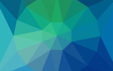 Açık mavi, yeşil vektör üçgen mozaik doku bir elmas. Üçgen geometrik örnek gradyan ile. Cep telefonu arka plan için şablon.