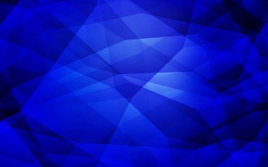 Koyu mavi parlayan üçgen zemin vektör. Gradyan ile zarif parlak poligonal illüstrasyon. Senin arka plan için dokulu deseni.