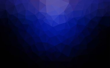 Koyu mavi vektör üçgen mozaik kapak. Gradyan ile Origami tarzında yaratıcı geometrik şekil. İşiniz için en iyi üçgen tasarım.