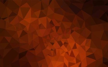 Koyu turuncu vektör soyut çokgen şablon. Çokgen tarzda tamamen yeni bir renk çizimi. Arkaplanlarınız için desenli desen.