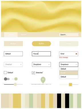 Açık yeşil, sarı vektör malzeme tasarım kiti sıvı şekillerle. Glitter soyut resim bulanık kabarcık şekilleri ile... Bu örnek için sitesidir.