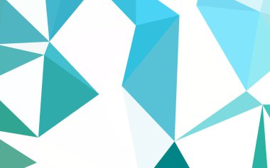 Açık mavi, vektör soyut mozaik zemin yeşil. Poligonal illüstrasyon parlayan, hangi üçgen oluşur. Web siteniz için köşeli tasarım.