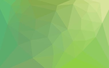 Işık yeşil vektör Çokgen arka plan bir merkezi bir kalp ile. Soyut resim zarif bir üçgen ile. Afiş için tamamen yeni şablon.