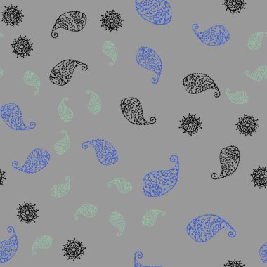 Işık çok renkli vektör yaprak ve çiçek ile sorunsuz arka plan. Parlayan resimde yaprak ve çiçek ile renkli. Yeni bir doku duvar kağıdı tasarımı için.