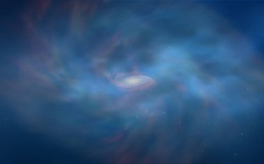 Astronomik yıldız ile ışık mavi vektör kapak. Glitter soyut illüstrasyon renkli kozmik yıldız ile. En iyi tasarım, reklam, poster, afiş için.