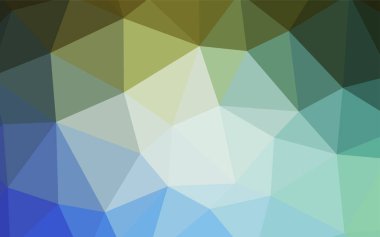 Açık mavi, vektör poligonal şablon yeşil. Poligonal illüstrasyon parlayan, hangi üçgen oluşur. Senin arka plan için dokulu deseni.