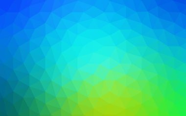 Açık mavi, vektör Çokgen zemin yeşil. Geometrik şekil gradyan ile Origami tarzında. Desen için bir marka kitabın zemin.