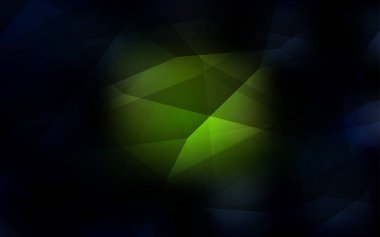 Koyu yeşil parlayan üçgen düzen vektör. Renkli resimde üçgenler ile soyut tarzda. Web siteniz için köşeli tasarım.