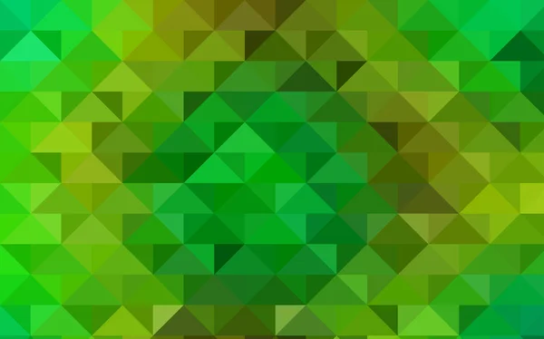 ライト グリーン 黄色ベクトル三角形モザイク テンプレート グラデーションでモダンな幾何学的な抽象的なイラスト 携帯電話用テンプレートを背景として使用できます — ストックベクタ