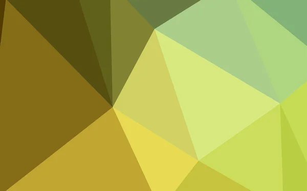 Dunkelgrüne Gelbe Vektor Abstrakte Polygonale Vorlage Leuchtende Bunte Illustration Mit — Stockvektor