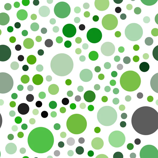 Tmavě Zelená Žlutá Vektorové Vzor Bezešvé Koulí Glitter Abstraktní Ilustrace — Stockový vektor