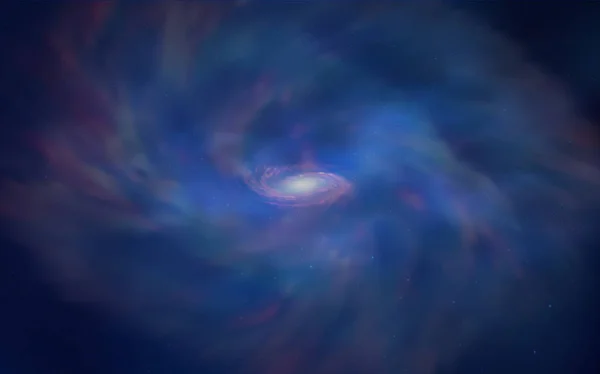 Samanyolu Yıldızlı Koyu Mavi Vektör Dokusu Soyut Şablonda Gökyüzü Yıldızlarıyla — Stok Vektör