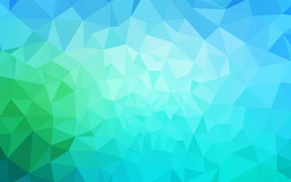 Bleu Clair Motif Polygonal Vectoriel Vert Illustration Polygonale Brillante Composée — Image vectorielle