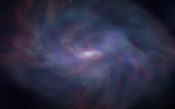 带星系星的深紫色矢量背景 模糊的装饰设计与银河明星简单的风格 天文学网站模式 — 图库矢量图片