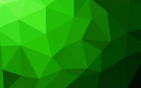 Ljus Grön Vektor Triangel Mosaik Konsistens Färgglad Abstrakt Illustration Med — Stock vektor