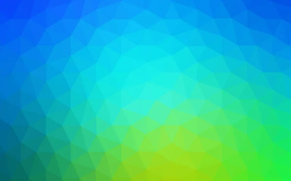Luz Azul Verde Vector Polígono Abstracto Telón Fondo Ilustración Geométrica — Vector de stock
