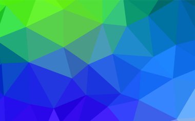 Açık mavi, vektör Çokgen soyut düzen yeşil. Gradyan ile zarif parlak poligonal illüstrasyon. İş tasarımınız için yeni stil.