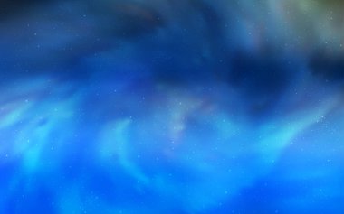 Gece gökyüzü yıldızlı açık mavi vektör deseni. Bulanık dekoratif tasarım galaksi yıldızlarıyla basit bir stilde. Astroloji web siteleri için desen.