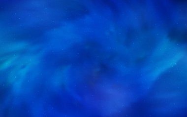 Kozmik yıldızlarla ışık Mavisi vektör düzeni. Parlak astronomik yıldızlı parlak renkli çizimler. İş ilanınız için akıllı tasarım.