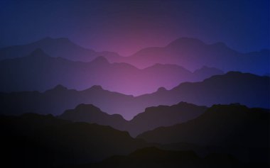 Koyu pembe, mavi arka plan lamba şekilleri ile vektör. Degrade kabarcıkları ile bulanık geometrik örnek. Marka kitap yeni kompozisyon.