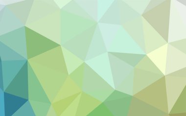 Açık mavi, yeşil vektör üçgen mozaik kapak. Üçgenler ile renkli soyut resimde. İşiniz için en iyi üçgen tasarım.