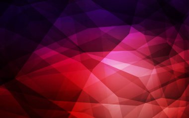Koyu mavi, kırmızı Çokgen soyut düzen vektör. Üçgenler ile renkli resimde parlayan. İş tasarımınız için yeni stil.