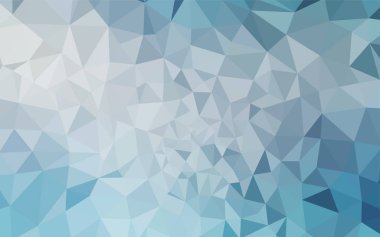 Hafif mavi vektör soyut poligonal şablonu. Çokgen şekilleri ile bir örnek. Marka kitap için yeni şablon.