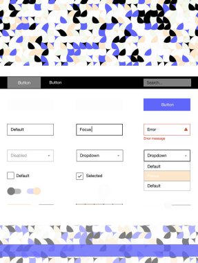 Işık çok renkli vektör küreler web UI kiti. Arka plan üzerinde renkli stil rehberi daireler ile. Bu örnek için sitesidir.