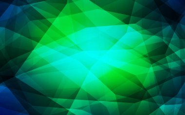 Açık mavi, yeşil vektör soyut mozaik arka plan. Tamamen yeni bir renk illüstrasyon poligonal bir tarzda. Web siteniz için yeni bir doku.