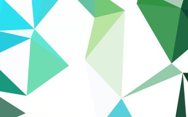 Açık mavi, üçgen zemin parlayan vektör yeşil. Tamamen yeni bir renk illüstrasyon poligonal bir tarzda. Cep telefonu arka plan için şablon.