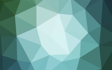 Hafif mavi vektör düşük poli kapak. Renkli resimde gradyan ile poligonal tarzı. Afiş için tamamen yeni şablon.