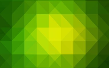 Üçgen düzen parlayan ışık yeşil vektör. Üçgenler ile renkli soyut resimde. Desen için bir marka kitabın zemin.