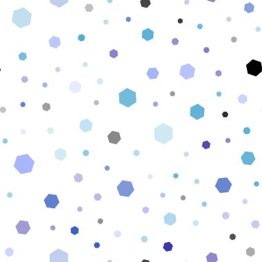 Koyu pembe, mavi altıgen şekillerle sorunsuz düzen vektör. Beyaz zemin üzerinde renkli altıgen yanarak bahislerin doğru. Marka kitap için yeni şablon.