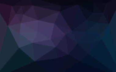 Koyu pembe, mavi bir merkezi bir kalp ile düşük poli kapak vektör. Gradyan ile poligonal soyut resim. Afiş için tamamen yeni şablon.