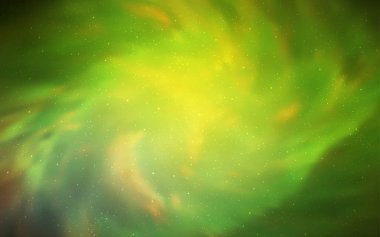 Açık yeşil, sarı vektör arka plan gökada yıldız ile. Gökyüzü yıldızlarla illüstrasyon soyut şablonunda parlayan. En iyi tasarım, reklam, poster, afiş için.