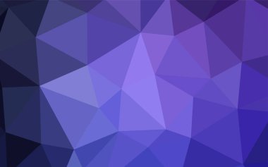 Koyu mor vektör poligonal şablonu. Noktalı resim stili üçgenler ile yaratıcı çizimde. İşiniz için en iyi üçgen tasarım.