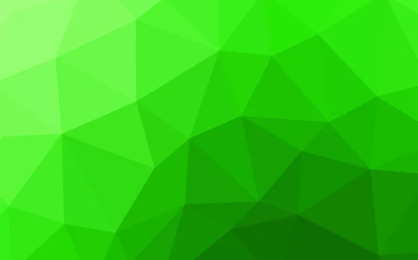 Sfondo Poligonale Astratto Vettore Verde Chiaro Elegante Illustrazione Poligonale Luminosa — Vettoriale Stock