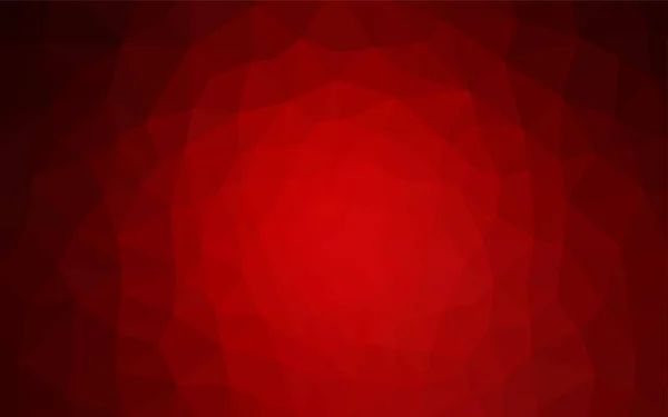 Fondo Mosaico Abstracto Vector Rojo Oscuro Muestra Geométrica Triangular Con — Vector de stock