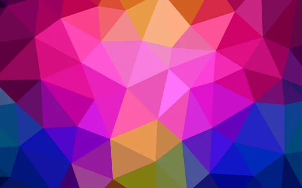 Dark Multicolor Vector Shining Triangular Layout Shining Colorful Illustration Triangles — Stock Vector