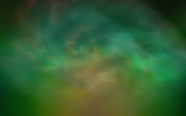 Vert Clair Fond Vectoriel Jaune Avec Des Étoiles Galaxie Illustration — Image vectorielle