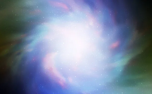 ライトブルー 宇宙の星と緑のベクトルテンプレート カラフルな宇宙の星が光る抽象的なイラスト 天文学ウェブサイトのパターン — ストックベクタ