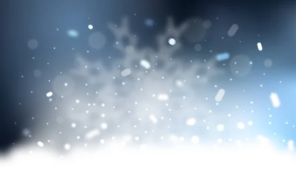 Układ Wektor Jasne Płatki Śniegu Błyszczący Ilustracja Śniegu Streszczenie Szablon — Wektor stockowy