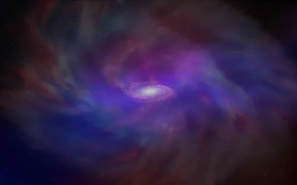 Azul Escuro Fundo Vetorial Vermelho Com Estrelas Galáxias Ilustração Abstrata — Vetor de Stock