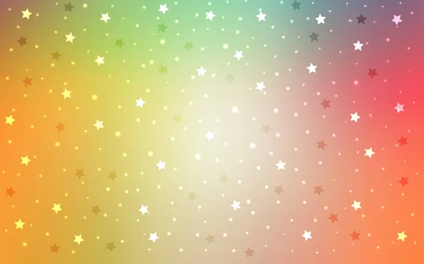 Verde Claro Textura Vectorial Roja Con Hermosas Estrellas Ilustración Colores — Vector de stock