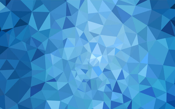 Light BLUE vector low poly cover. Shining colorful illustration with triangles. Brand new style for your business design.