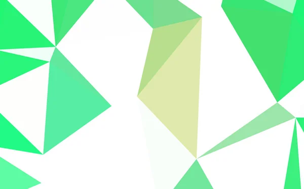 浅绿色矢量低聚盖 带渐变的三角形几何样本 网站的多边形设计 — 图库矢量图片