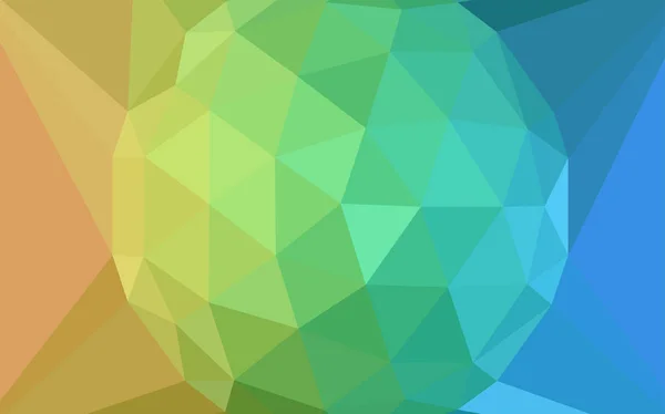 Light Blue Yellow Vector Polygonal Background Diamond Elegant Polygonal Illustration — Stock Vector