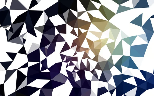 Dunkler Mehrfarbiger Vektorpolygon Abstrakter Hintergrund Ein Muster Mit Polygonalen Formen — Stockvektor