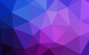 Hafif pembe, mavi vektör Çokgen arka plan. Poligonal illüstrasyon parlayan, hangi üçgen oluşur. Tasarımınız için üçgen desen.