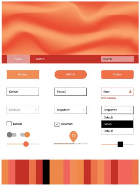 Işık kırmızı vektör tel kafes kiti soyut daireler ile. Gradyan ile mermer tarzı kıvırcık illüstrasyon parlayan. Web siteleri, açılış sayfaları için güzel düzeni.